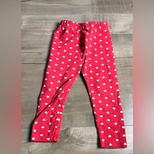 Red Heart Patterned Kids Leggings